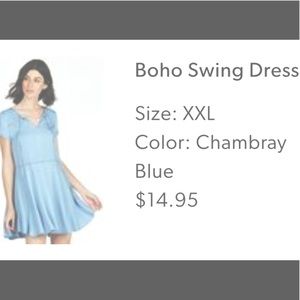 New JustFab Boho Swing Dress